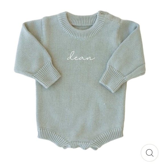 Caden Lane Other - JAMES - Caden Lane Personalized Knit Sweater Bubble Romper - size newborn